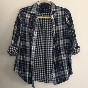 Plaid button-up